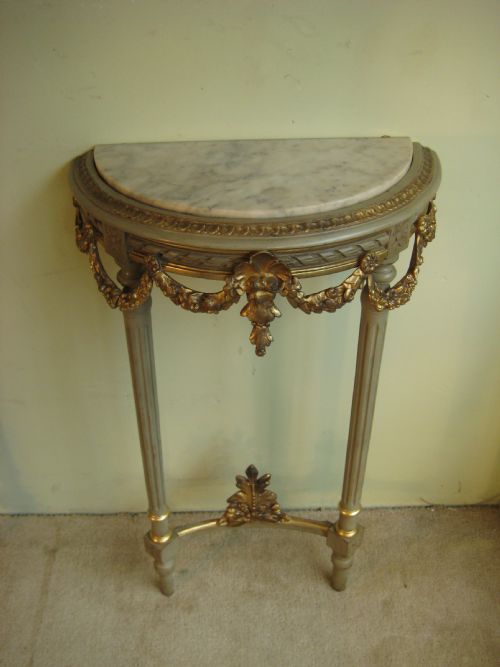 PAIR OF LOUIS XVI STYLE CONSOLE TABLES - ADDITIONAL PHOTO 2