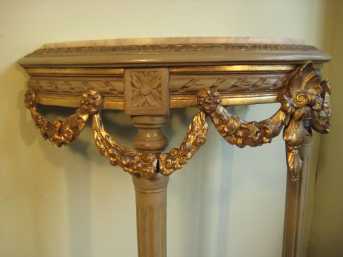 PAIR OF LOUIS XVI STYLE CONSOLE TABLES - ADDITIONAL PHOTO 5