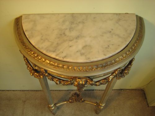 PAIR OF LOUIS XVI STYLE CONSOLE TABLES - ADDITIONAL PHOTO 7