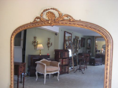 ENGLISH GILT ARCH TOP OVERMANTLE - ADDITIONAL PHOTO 1