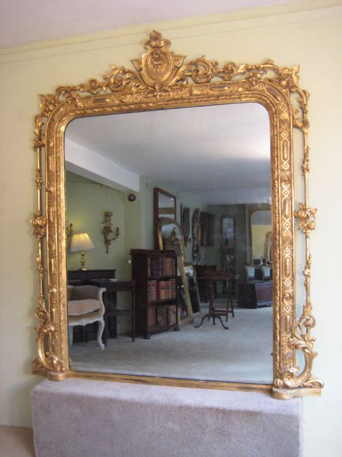 19th century english gilt overmantle - CATEGORY: ANTIQUE MIRRORS - DATED 1860