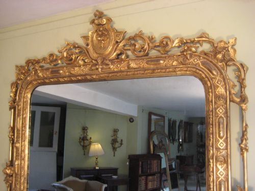 19TH CENTURY ENGLISH GILT OVERMANTLE - ADDITIONAL PHOTO 1