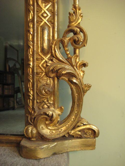 19TH CENTURY ENGLISH GILT OVERMANTLE - ADDITIONAL PHOTO 5
