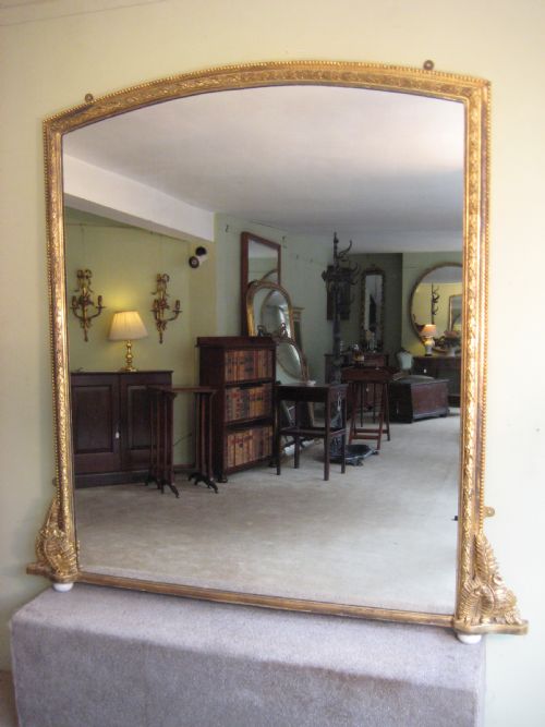 english gilt overmantle - CATEGORY: ANTIQUE MIRRORS - DATED 1860