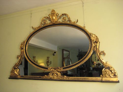 EBONISED AND GILT OVERMANTLE - ADDITIONAL PHOTO 1