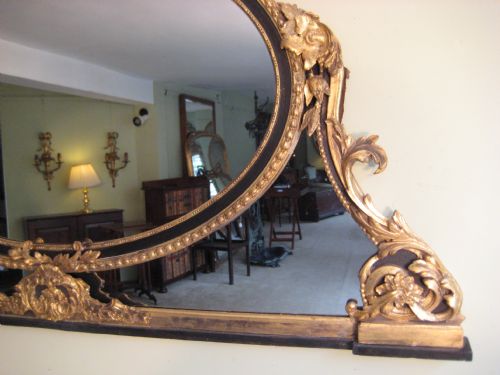 EBONISED AND GILT OVERMANTLE - ADDITIONAL PHOTO 2