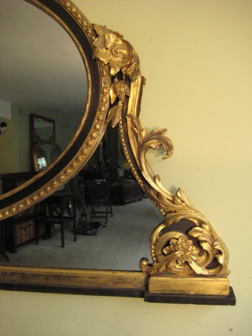 EBONISED AND GILT OVERMANTLE - ADDITIONAL PHOTO 5