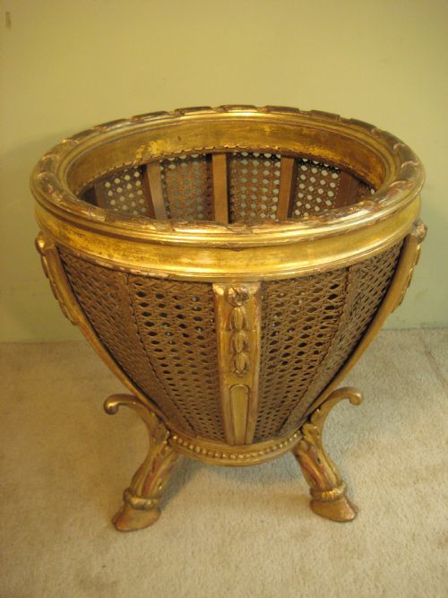 giltwood and cane jardiniere - CATEGORY: ANTIQUE MISCELLANEOUS - DATED 1860