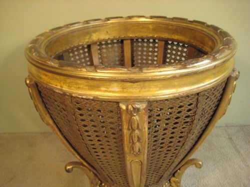 GILTWOOD AND CANE JARDINIERE - ADDITIONAL PHOTO 2