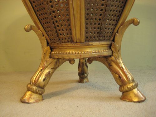 GILTWOOD AND CANE JARDINIERE - ADDITIONAL PHOTO 3