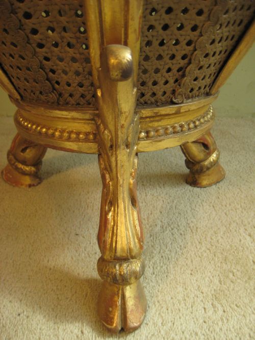 GILTWOOD AND CANE JARDINIERE - ADDITIONAL PHOTO 4
