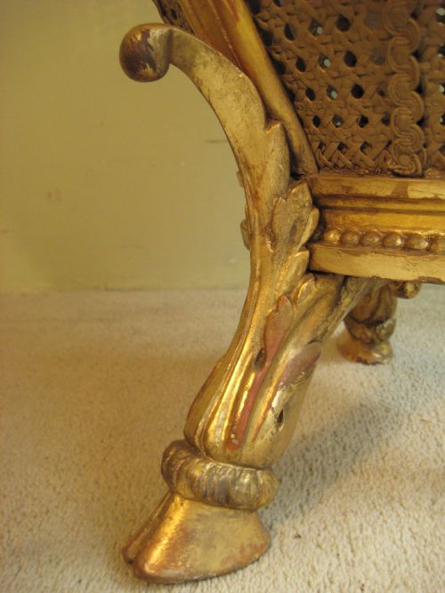 GILTWOOD AND CANE JARDINIERE - ADDITIONAL PHOTO 5