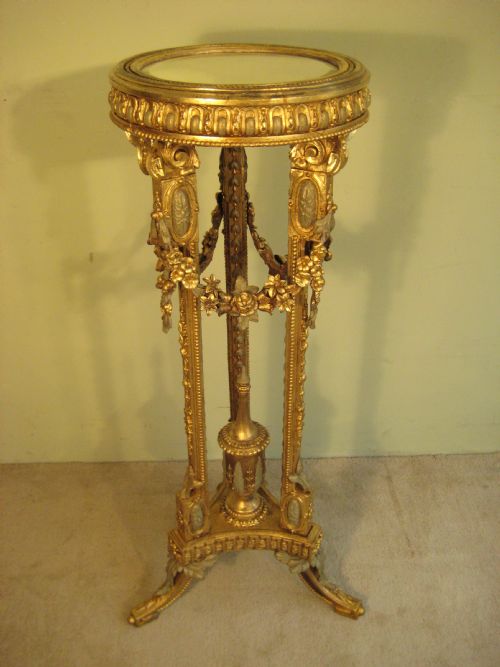 19th century gilt torchere - CATEGORY: ANTIQUE TABLES - DATED 1870