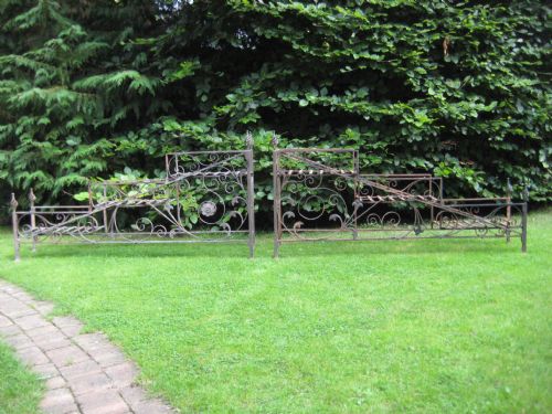 PAIR VICTORIAN WROUGHT IRON JARDINIERES - ADDITIONAL PHOTO 1