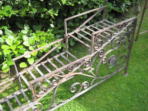 PAIR VICTORIAN WROUGHT IRON JARDINIERES - ADDITIONAL PHOTO 5