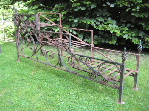 PAIR VICTORIAN WROUGHT IRON JARDINIERES - ADDITIONAL PHOTO 7