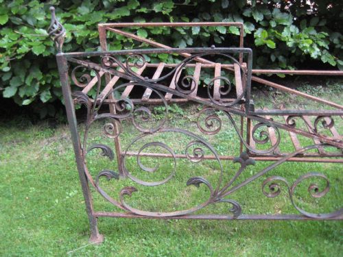 PAIR VICTORIAN WROUGHT IRON JARDINIERES - ADDITIONAL PHOTO 8