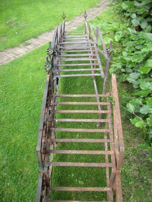 PAIR VICTORIAN WROUGHT IRON JARDINIERES - ADDITIONAL PHOTO 11