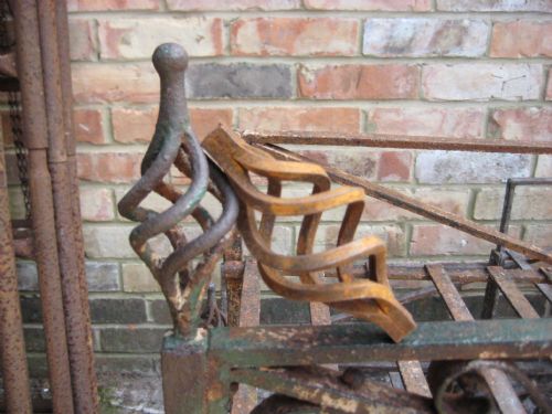 PAIR VICTORIAN WROUGHT IRON JARDINIERES - ADDITIONAL PHOTO 12