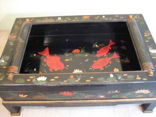 UNUSUAL CHINESE LACQUER TABLE - ADDITIONAL PHOTO 2