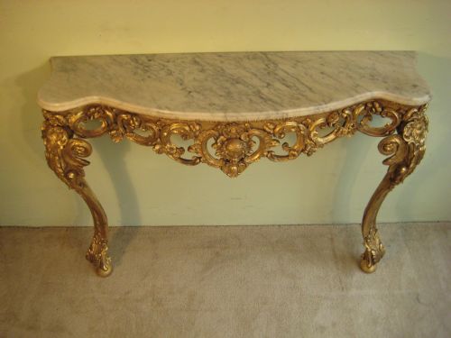 19TH CENTURY GILT CONSOLE TABLE - ADDITIONAL PHOTO 2