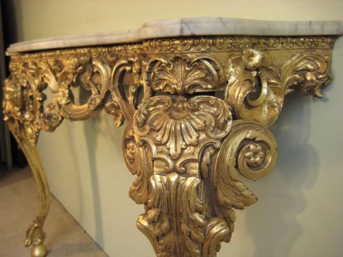 19TH CENTURY GILT CONSOLE TABLE - ADDITIONAL PHOTO 4