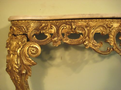 19TH CENTURY GILT CONSOLE TABLE - ADDITIONAL PHOTO 5
