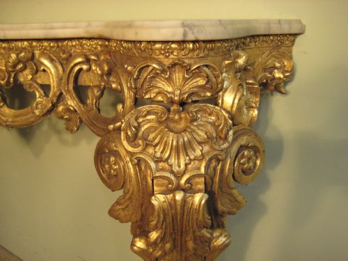 19TH CENTURY GILT CONSOLE TABLE - ADDITIONAL PHOTO 7