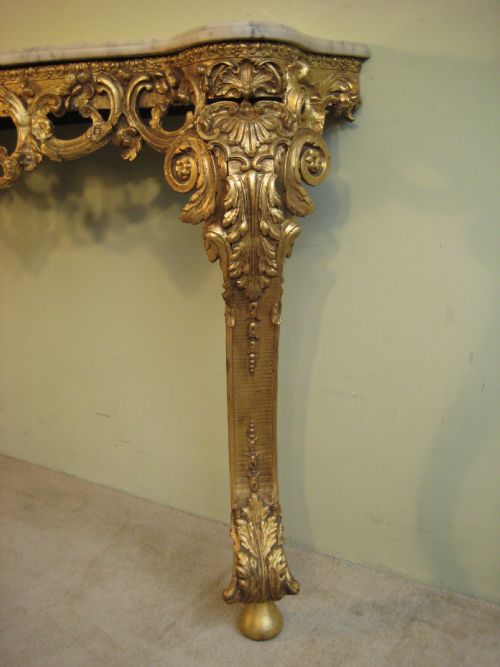 19TH CENTURY GILT CONSOLE TABLE - ADDITIONAL PHOTO 9