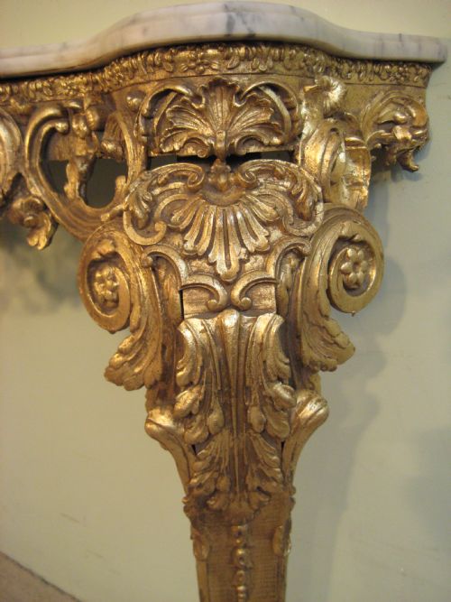 19TH CENTURY GILT CONSOLE TABLE - ADDITIONAL PHOTO 10