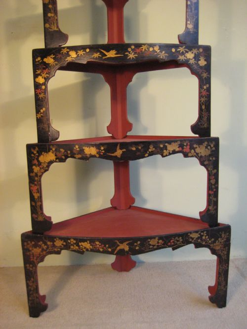 NEST OF JAPANESE LACQUER STACKING TABLES - ADDITIONAL PHOTO 4