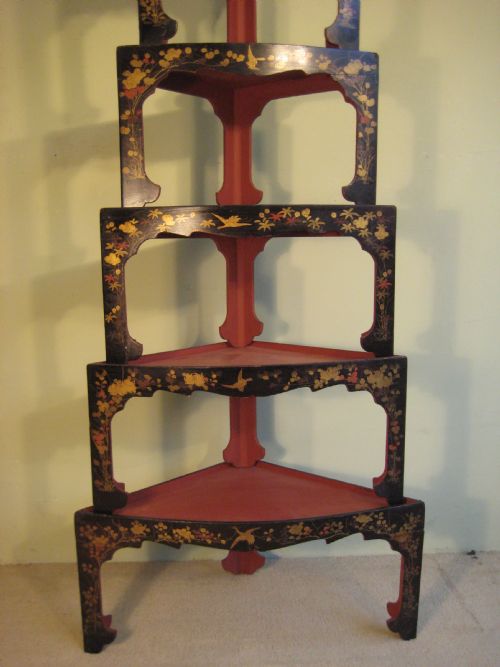 NEST OF JAPANESE LACQUER STACKING TABLES - ADDITIONAL PHOTO 5