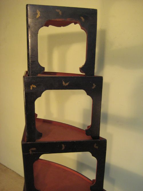 NEST OF JAPANESE LACQUER STACKING TABLES - ADDITIONAL PHOTO 13