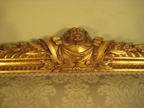 FRENCH GILTWOOD LOUIS XVI STYLE SOFA - ADDITIONAL PHOTO 5
