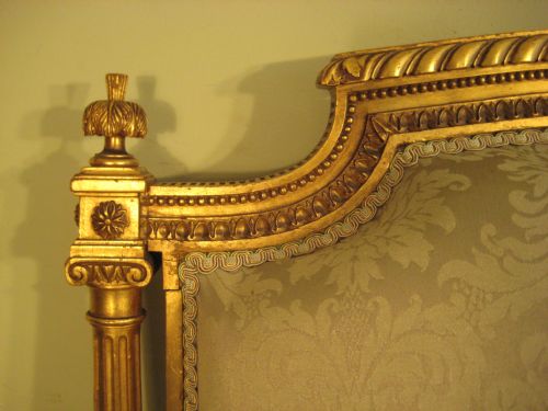 FRENCH GILTWOOD LOUIS XVI STYLE SOFA - ADDITIONAL PHOTO 6