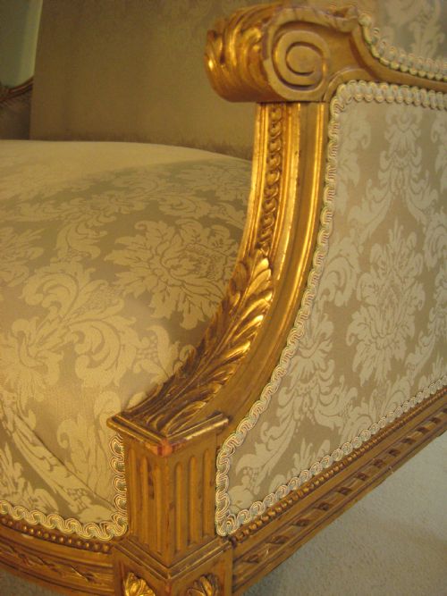 FRENCH GILTWOOD LOUIS XVI STYLE SOFA - ADDITIONAL PHOTO 7
