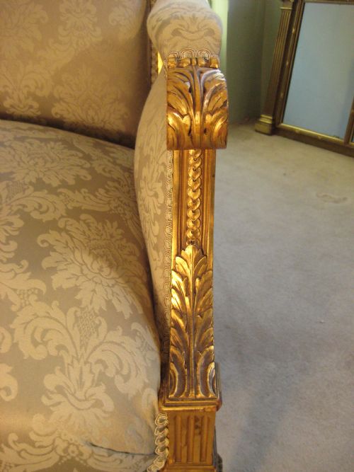 FRENCH GILTWOOD LOUIS XVI STYLE SOFA - ADDITIONAL PHOTO 8