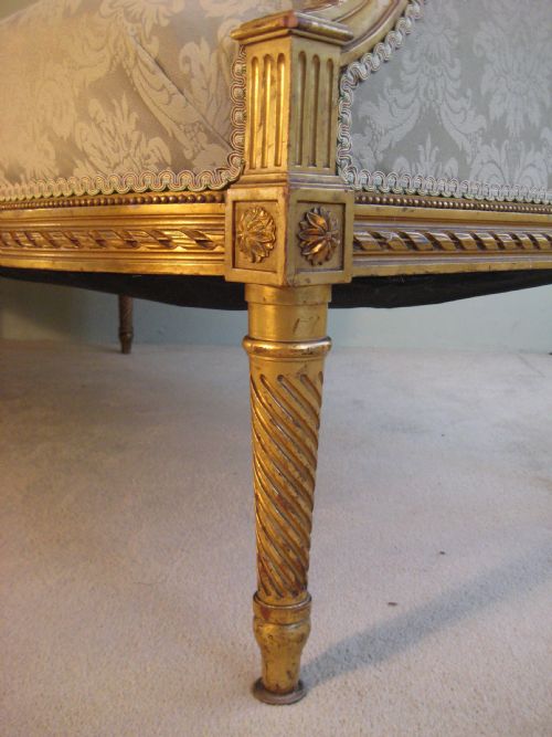 FRENCH GILTWOOD LOUIS XVI STYLE SOFA - ADDITIONAL PHOTO 10