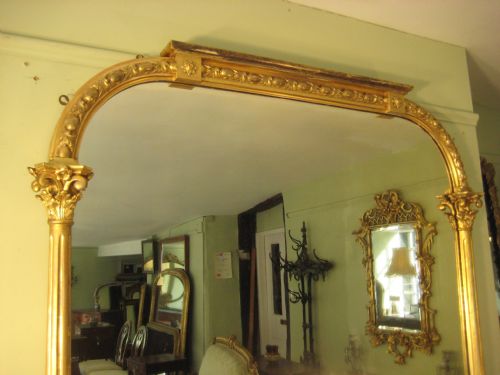 19TH CENTURY ENGLISH GILT OVERMANTLE - ADDITIONAL PHOTO 1