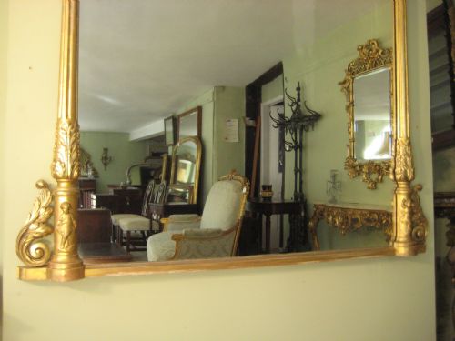 19TH CENTURY ENGLISH GILT OVERMANTLE - ADDITIONAL PHOTO 2