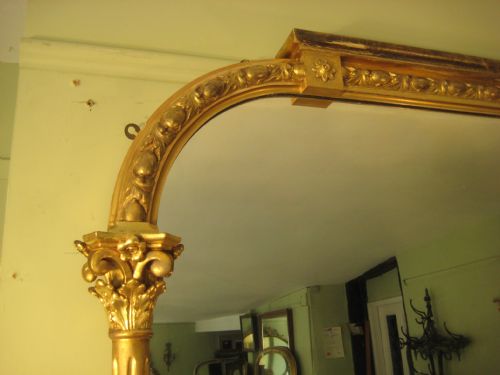 19TH CENTURY ENGLISH GILT OVERMANTLE - ADDITIONAL PHOTO 3