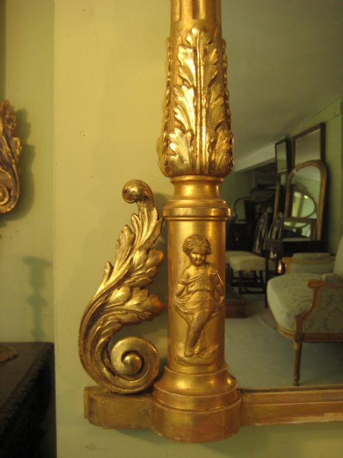 19TH CENTURY ENGLISH GILT OVERMANTLE - ADDITIONAL PHOTO 5