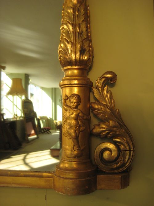 19TH CENTURY ENGLISH GILT OVERMANTLE - ADDITIONAL PHOTO 7