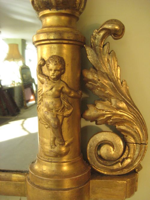 19TH CENTURY ENGLISH GILT OVERMANTLE - ADDITIONAL PHOTO 8