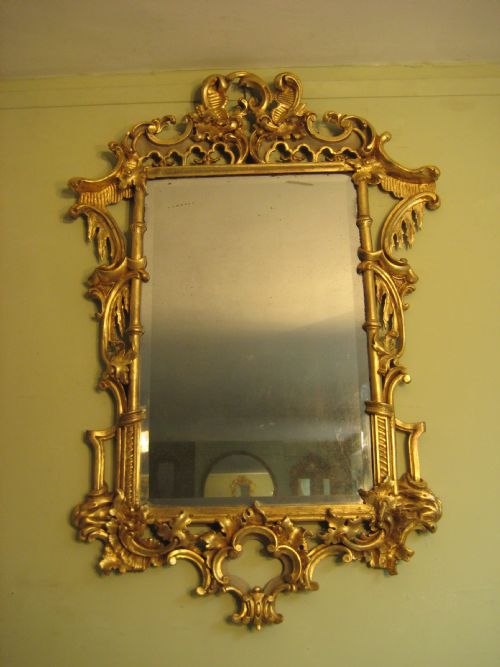 GILT CHINESE CHIPPENDALE STYLE MIRROR - ADDITIONAL PHOTO 1