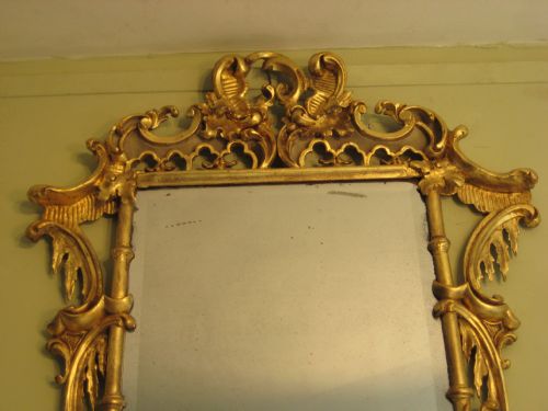 GILT CHINESE CHIPPENDALE STYLE MIRROR - ADDITIONAL PHOTO 2