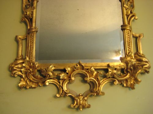GILT CHINESE CHIPPENDALE STYLE MIRROR - ADDITIONAL PHOTO 3