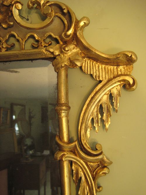 GILT CHINESE CHIPPENDALE STYLE MIRROR - ADDITIONAL PHOTO 6