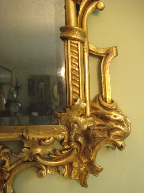 GILT CHINESE CHIPPENDALE STYLE MIRROR - ADDITIONAL PHOTO 7
