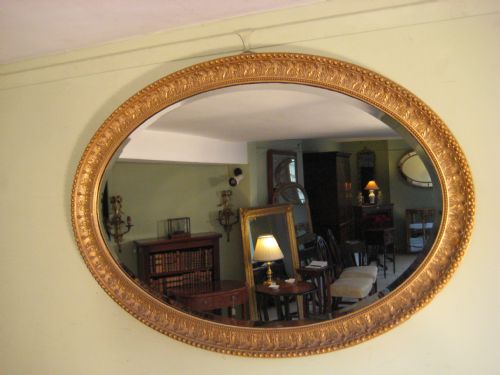 edwardian gilt oval mirror - CATEGORY: ANTIQUE MIRRORS - DATED EDWARDIAN